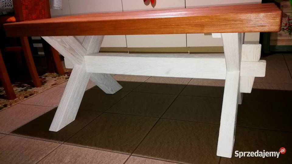 Ława drewniana postarzana stolik kawowy stół 47cm