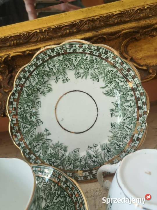 Talerzyk Liście ze złoceniami Ręcznie malowane pomorskie Gdańsk