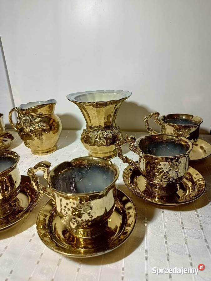 Zestaw do kawy pozłacany Warszawa