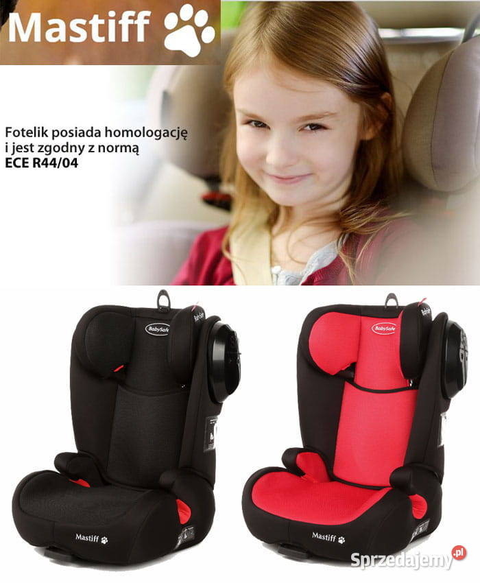 BabySafe MASTIFF fotelik samochodowy 1536 ISOFIX czerwony Oszczeklin