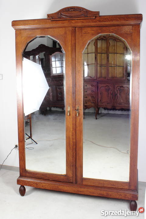 Szafa Antyk Art deco Dąb okres Międzywojenny