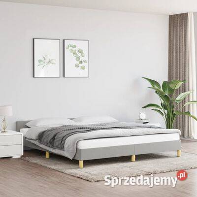 Rama łóżka bez materaca jasnoszara 180x200 obita Warszawa