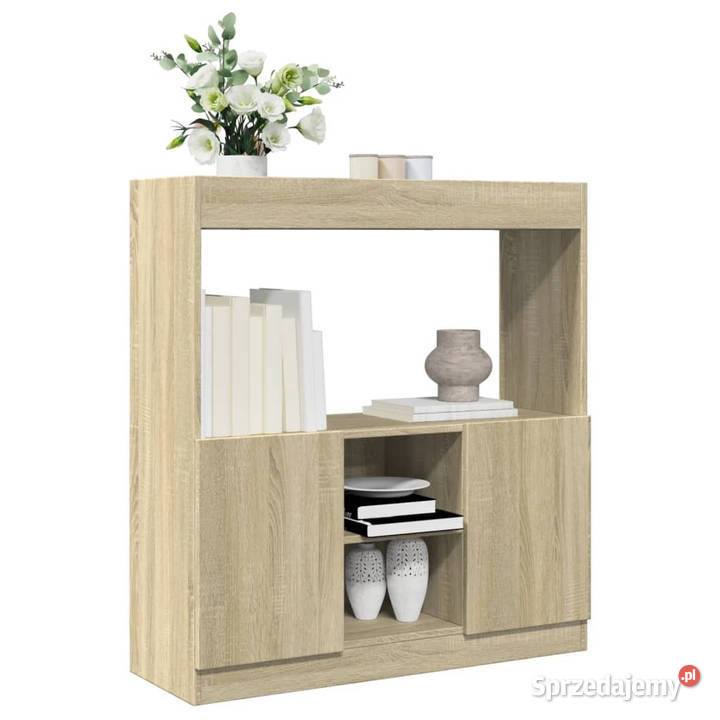 Wysoka szafka dąb sonoma 92x33x100 materiał Regały Warszawa