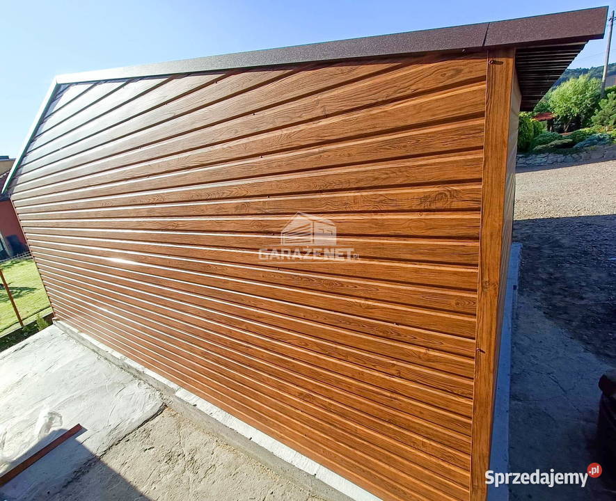 GARAŻ BLASZANY 45M X 5M DWUSPAD BRAMA UCHYLNA Łapanów
