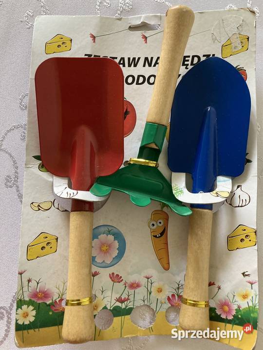 Zestaw mini narzędzi ogrodowych dzieci zabawy czerwony śląskie