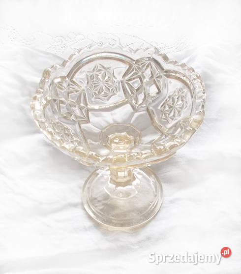 prl patera na słodycze kolorowe szkło prl Szczecin