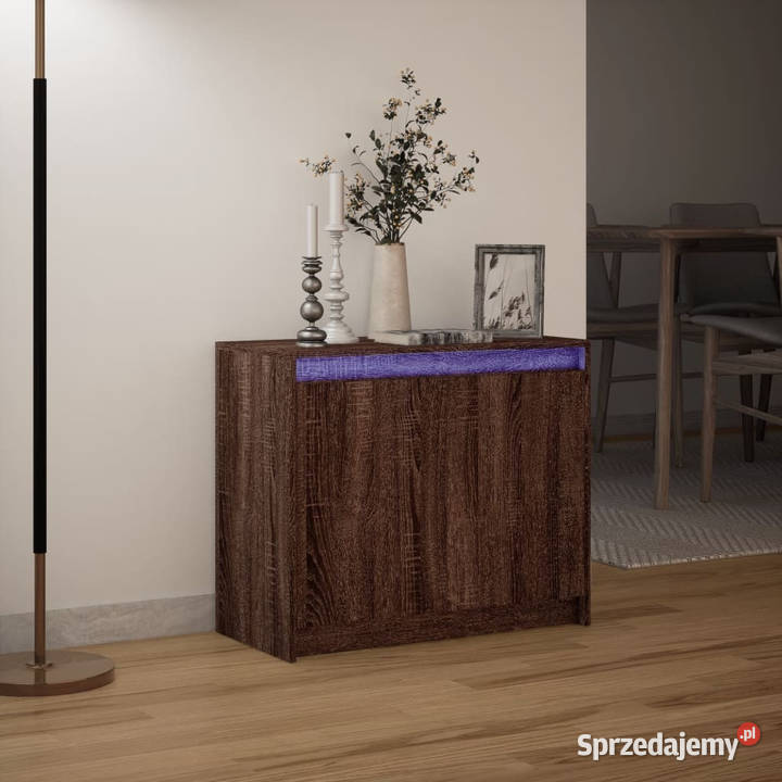 Szafka z LED brązowy dąb 72x34x61 materiał mazowieckie Warszawa