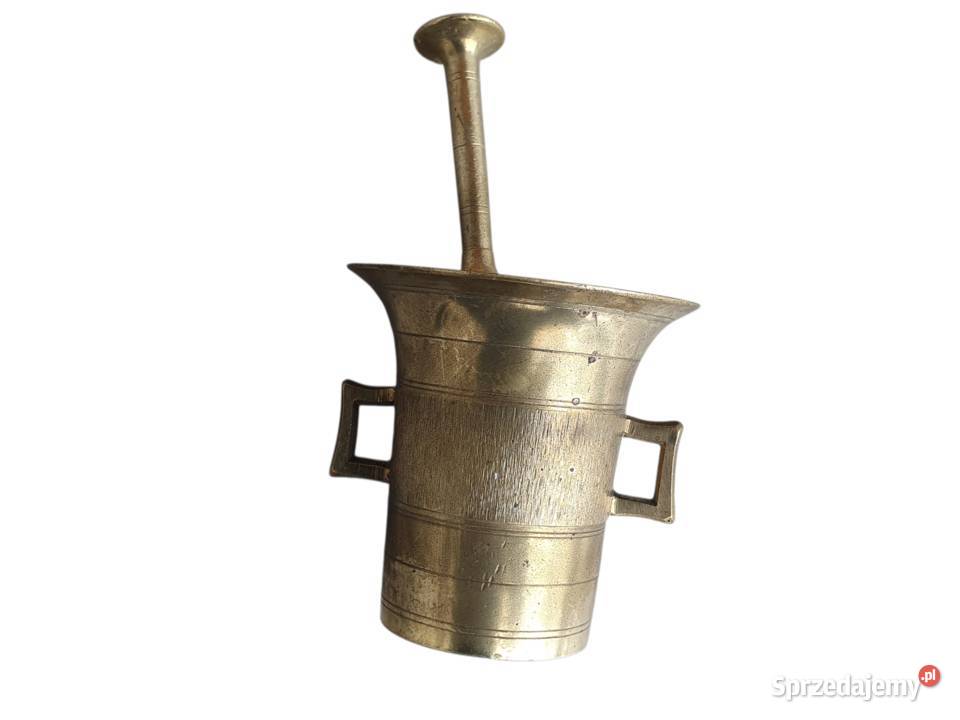 Stary mosiężny moździerz kuchenny lata 4050 Cieszyn