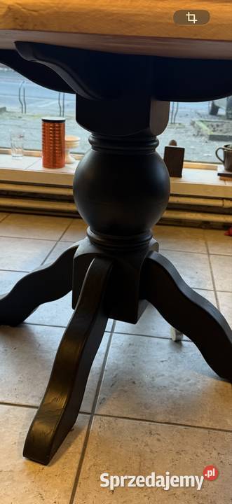 Stół dębowy na solidnej nodze OPIS Turek