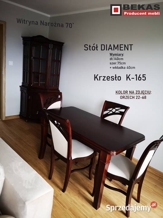 Prześliczny Zestaw Drewniany Stół 140 4 Krzesła 75cm Wrocław