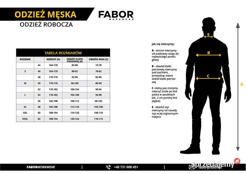 Ogrodniczki robocze wielofunkcyjne FABOR