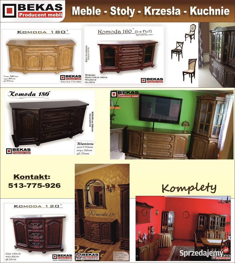 Komoda 160 Stylizowana Orzech Ciemny BEKAS Meble mazowieckie Siedlce