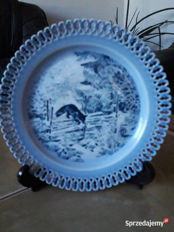Zestaw talerzy dekoracyjnych Bing Grndahl lata Janów Lubelski