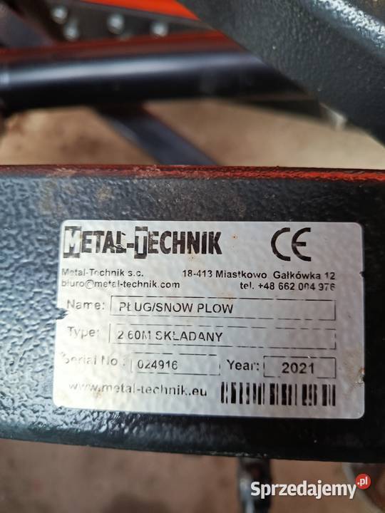 Pług do odśnieżania śniegu strzałka 26m Jerzmanowice