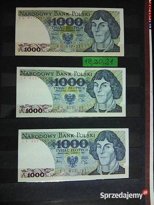 Sprzedam 11 banknotów POLSKICH z lat 19821988 r Staroźreby
