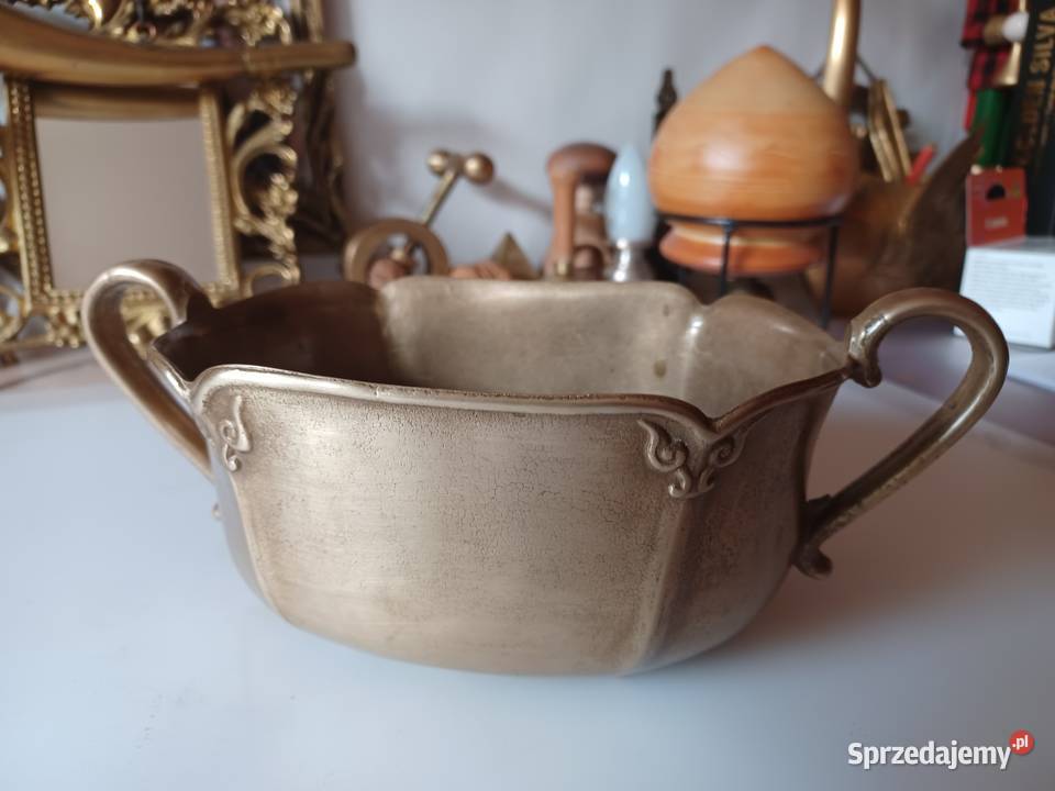 Piękna mosiężna żardiniera Gilde Poznań sprzedam