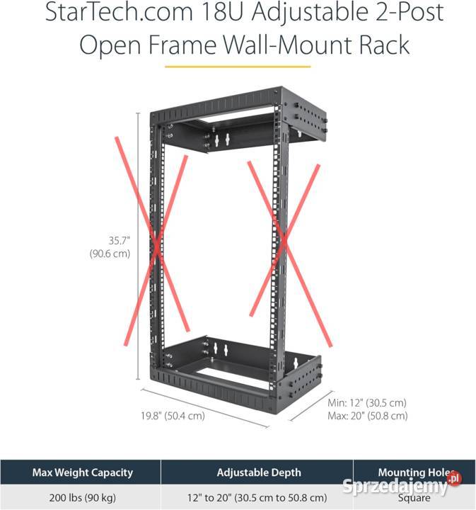 StarTechcom 18U ścienny stojak sieciowy sprzedam