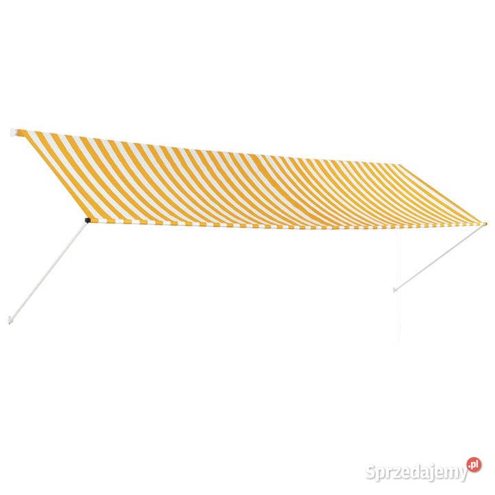 Markiza zwijana 400 x 150 żółtobiała WM143757 Warszawa
