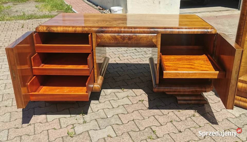 Wspaniały komplet gabinetowy Art Deco 1930 Wrocław sprzedam