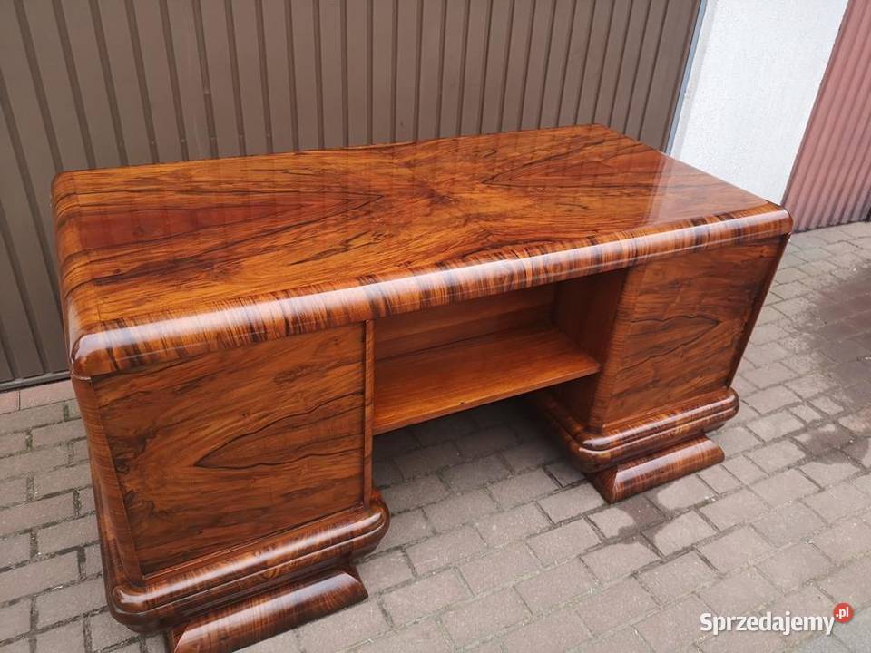 Biurko ARTDECO Orzech Politura Stare Antyk Swarzędz
