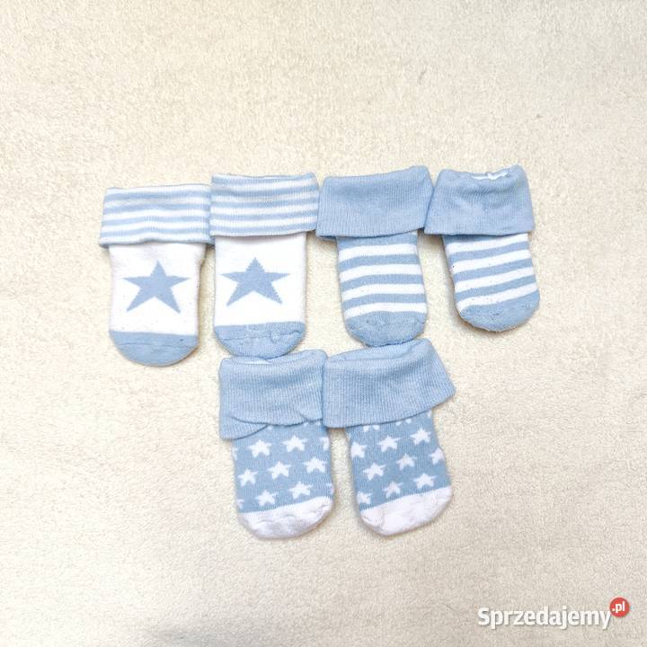 Skarpetki noworodka 3 pack 3 pary białe Szczecin