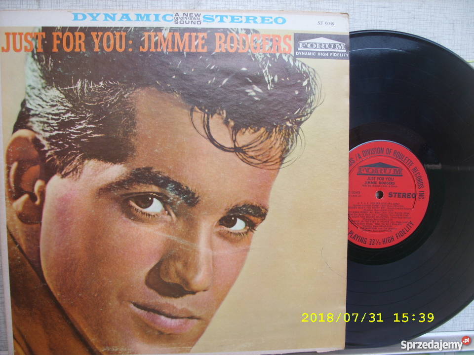 Country LP JIMMIE RODGERSJUST FOR YOU USA