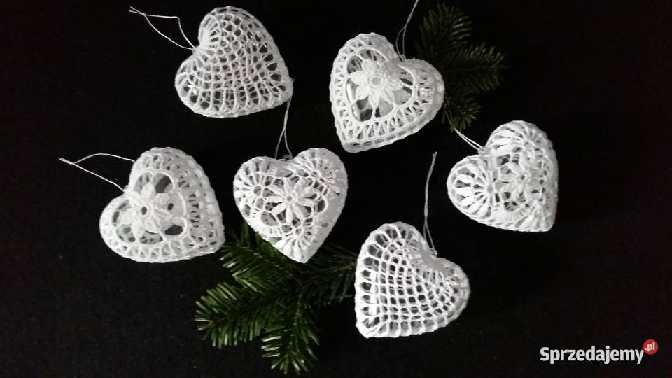 Szydełkowe serce bombka Jaworzno