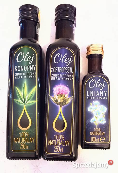 Olej tłoczony ostropest len konopia słonecznik Kielce