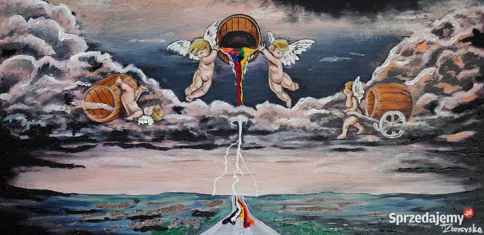 Obraz na płótnie rękodzieło Aniołki Płock