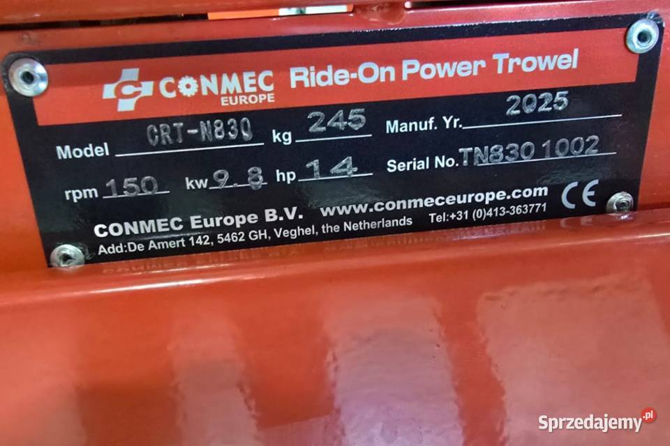 Zacieraczka Samojezdna 75 CONMEC CRTN830 Rok produkcji 2025