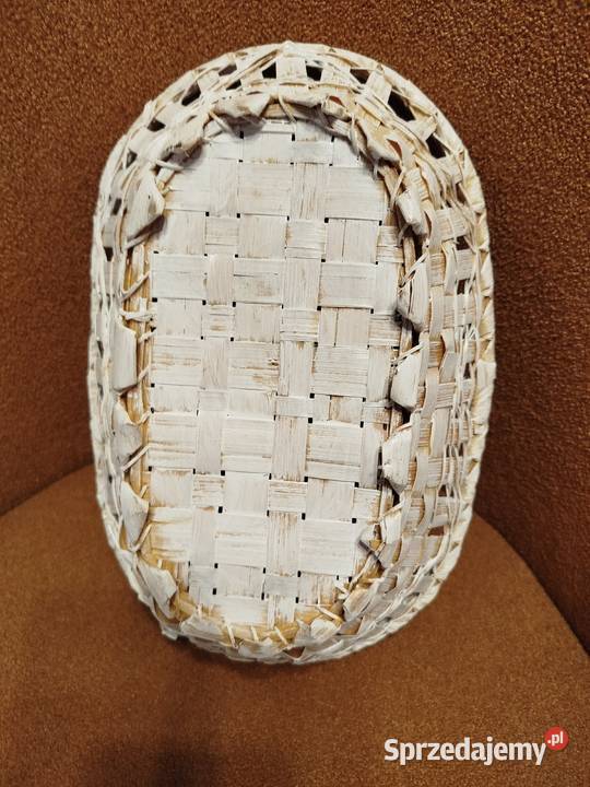 Koszyk z plecionych taśm drewnianych owalny ok Kraków