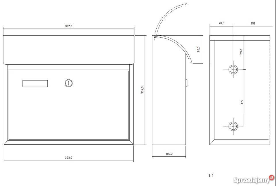 Skrzynka pocztowa na listy ścianę ogrodzenie sprzedam