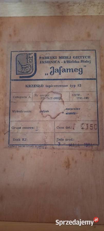 Krzesła tapicerowane PRL Jastrzębie-Zdrój