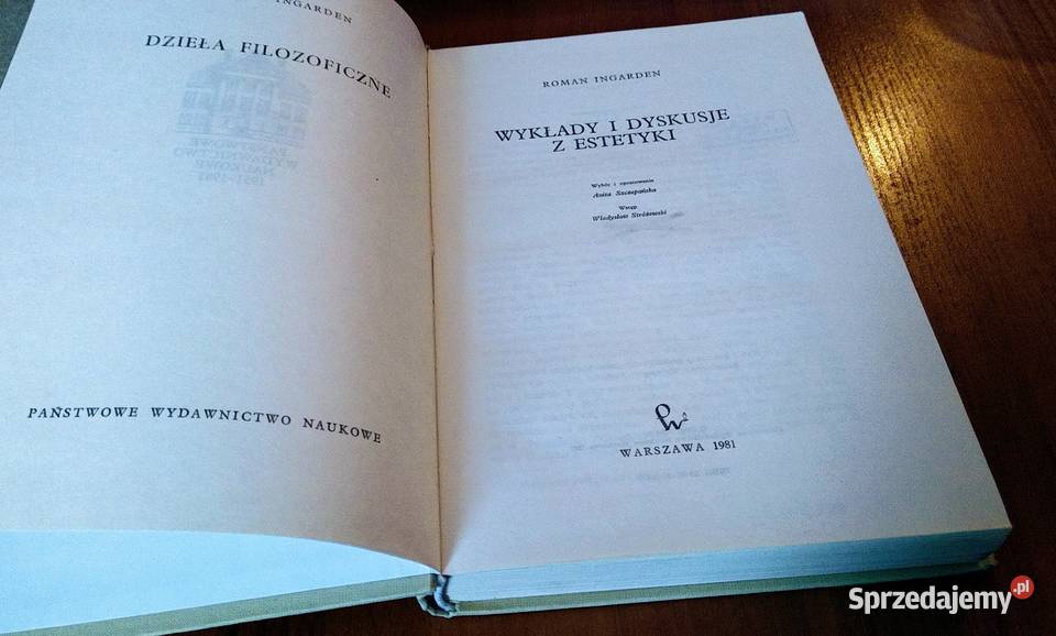 Wykłady i dyskusje z estetyki Roman Ingarden