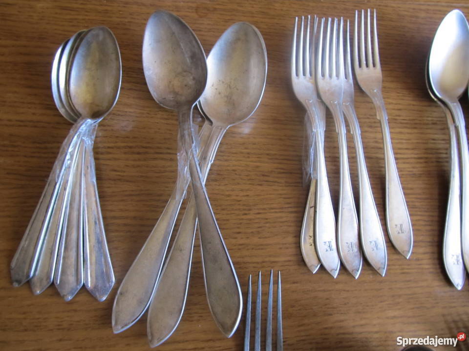Srebrne sztućce różne 52 świętokrzyskie Staszów