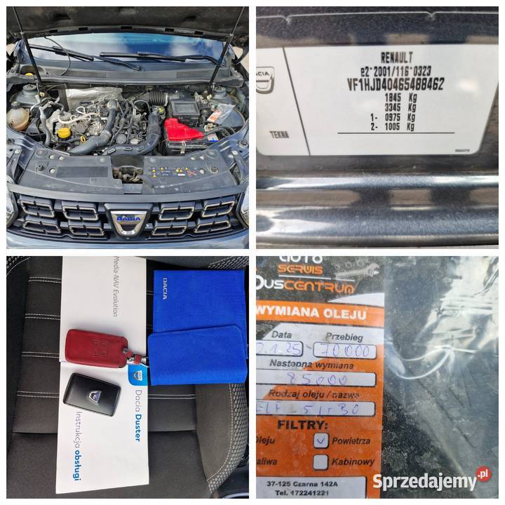 Salon Polska 13 benz 4x4 bogata wersja 100 poduszka powietrzna Duster Kraków sprzedam