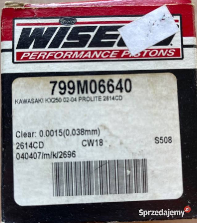 Tłok Wiseco Kawasaki KX 250 0204 Olszyna sprzedam
