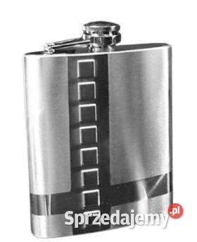 Piersiówka Srebrna Stal Nierdzewna 240ml z