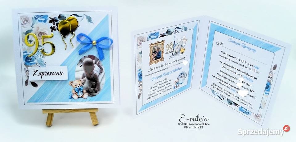 Zaproszenia z okazji I Komunii Św i Roczku Zielona Góra