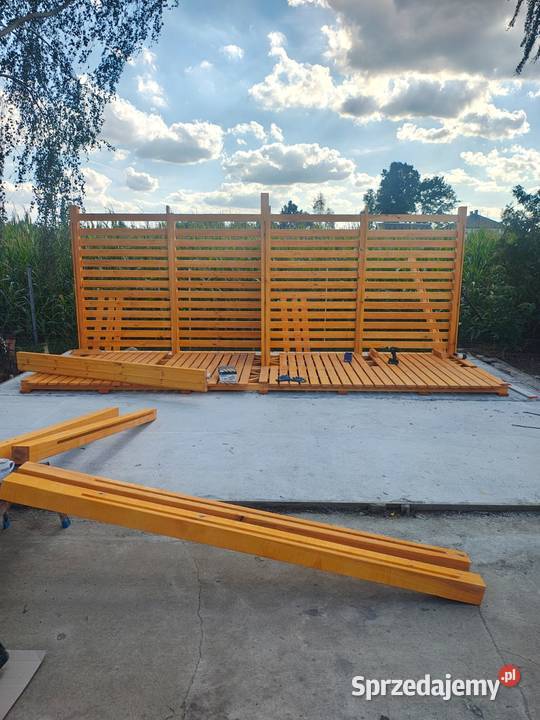 Drewutnia podwójna na drewno 55 x 2m z dachem Kalety