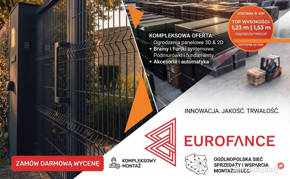 płot Ogrodzenia słupki panele 3D 2D bramy