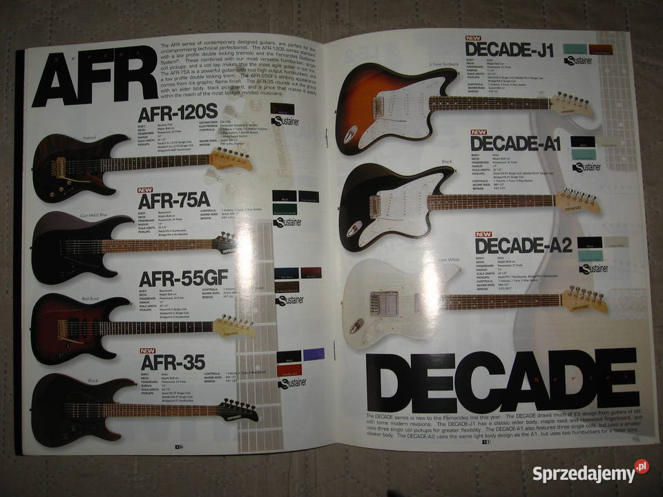 Fernandes Guitars 1997 USA Catalog pomorskie