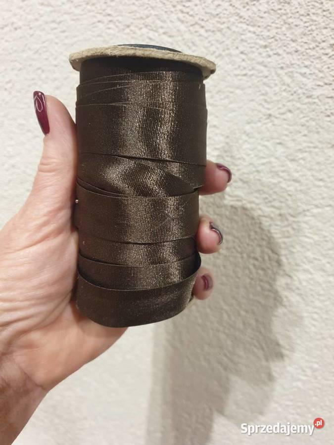 Lamówka skośna atłasowa 18 mm kolor ciemny brąz mazowieckie Radom sprzedam