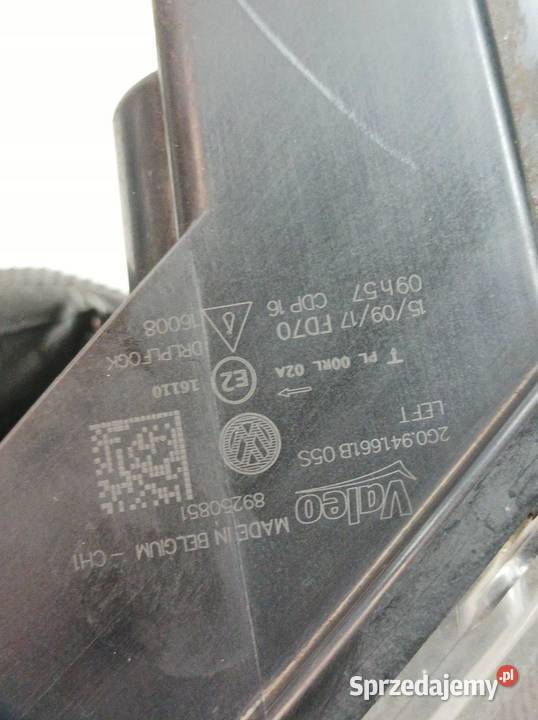 HALOGEN LEWY PRZÓD DRL 2G 2G0941661B VW