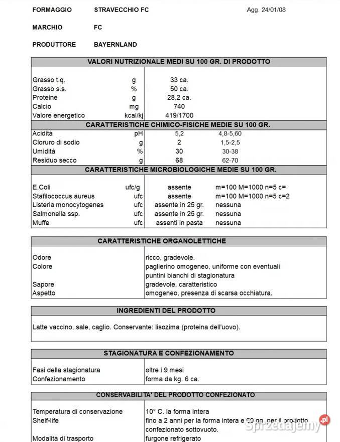 Ser twardy Stravecchio Montanaro cała forma ok 6 Świdnica