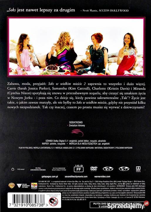 SEKS W WIELKIM MIEŚCIE 2 SARAH JESSICA PARKER komedia wielkopolskie sprzedam