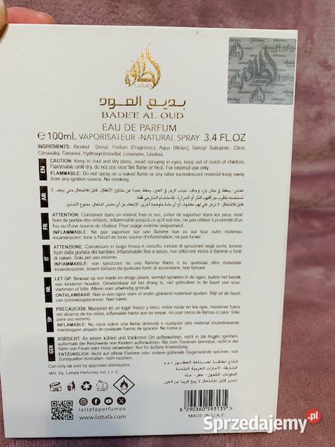 Lattafa Badee Al Oud Honor Glory woda Zdrowie i Uroda Warszawa