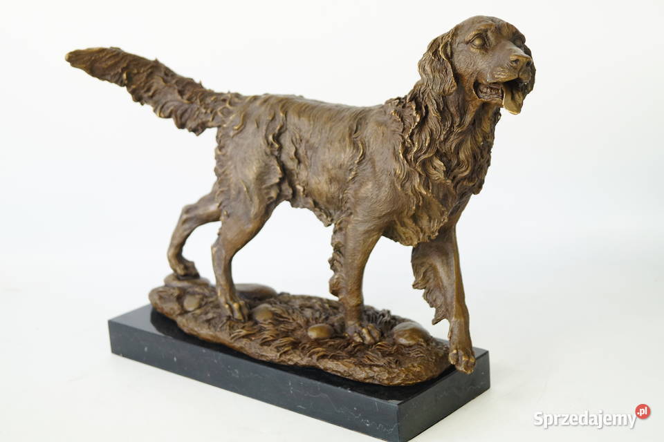 Golden Retriever Duża figura PSA pies figura z wielkopolskie Gizałki