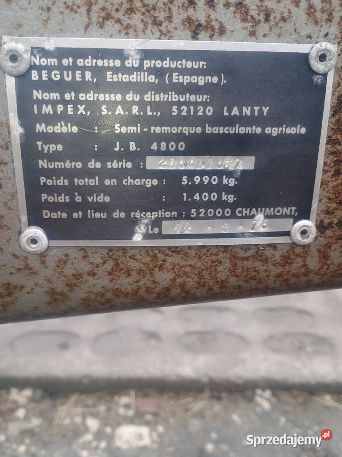 Przyczepa wywrotka 6 ton Żółkiewka-Osada