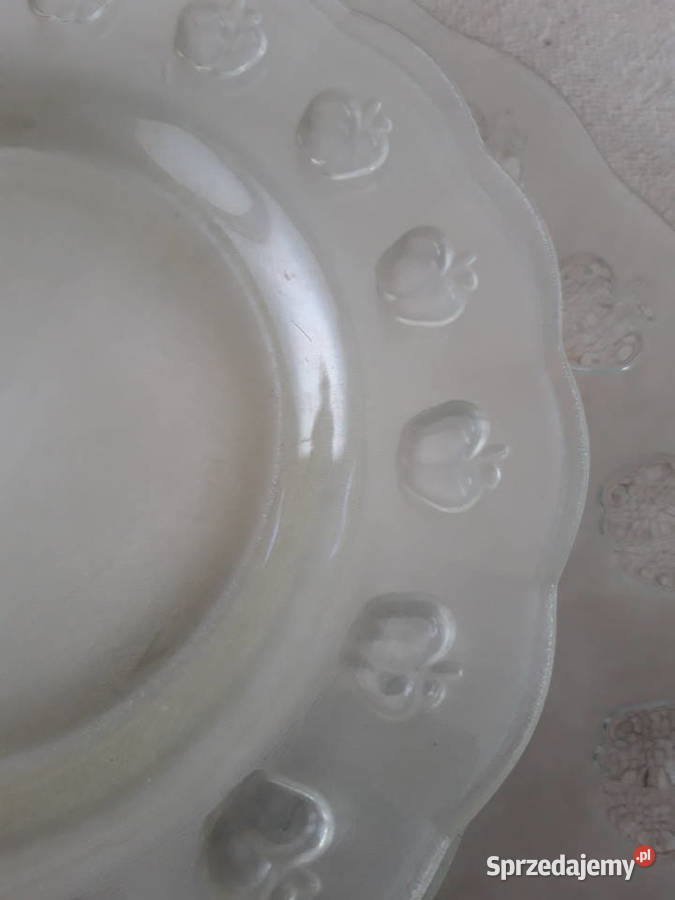 patera na ciasto jabłuszka 3 talerzyki deserowe Zastawa stołowa Warszawa